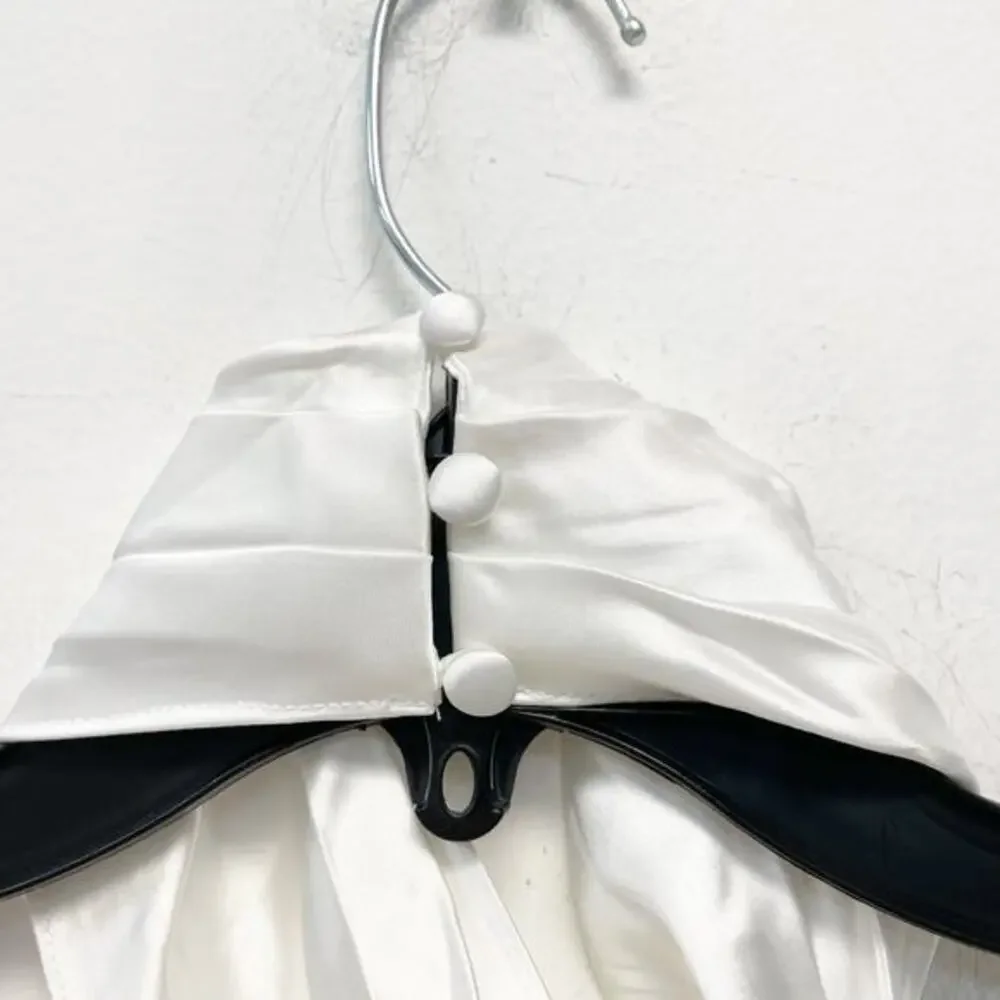 Lulus‎ Women's Luxe Destiny White Satin Backless Halter Mermaid Maxi Dress XL